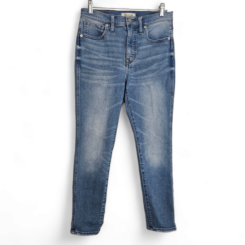 Madewell Womens High Rise Skinny Crop Casual Light Blue Jeans Size 28 AJ179